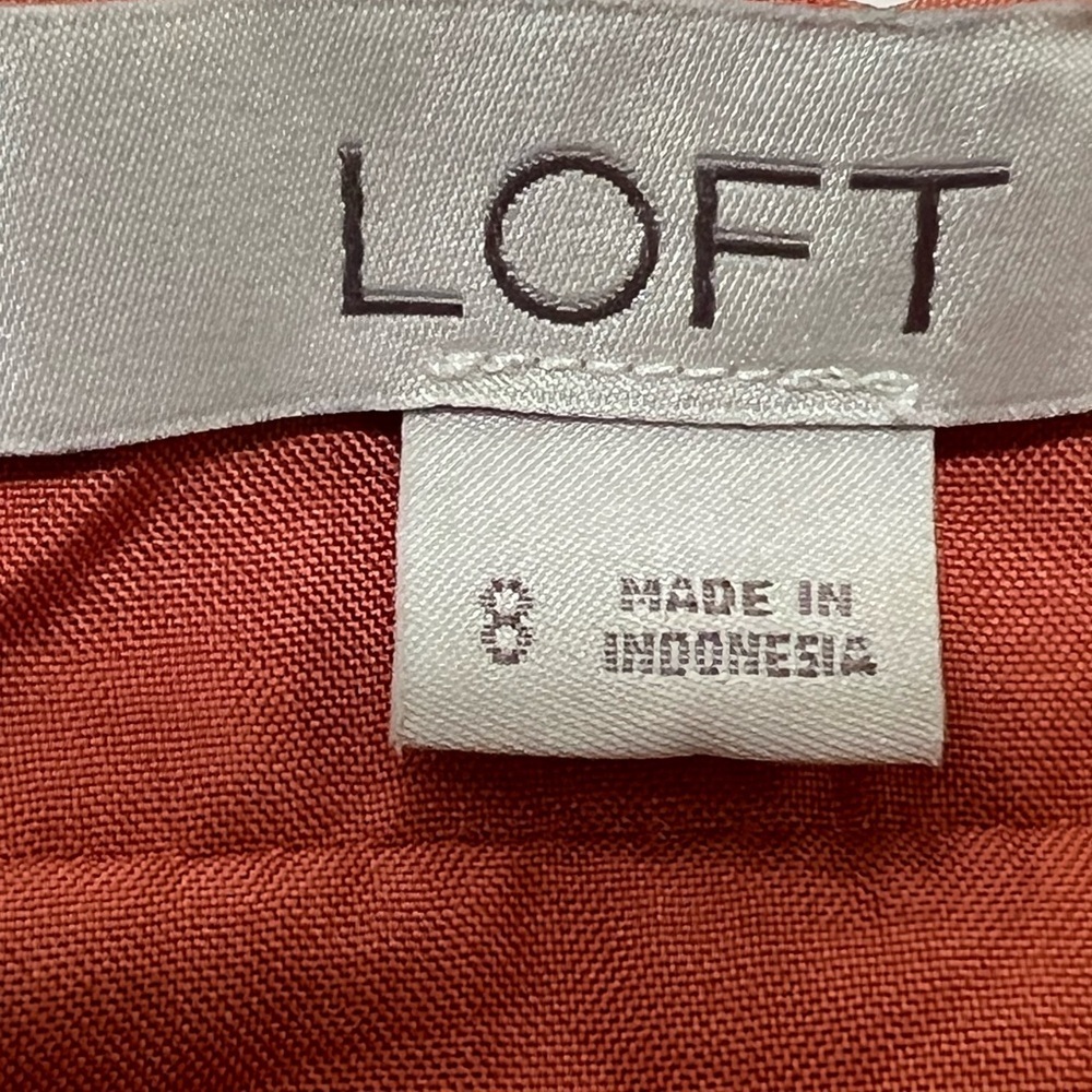 LOFT Coral Chevron Pencil Skirt - Picture 7 of 12